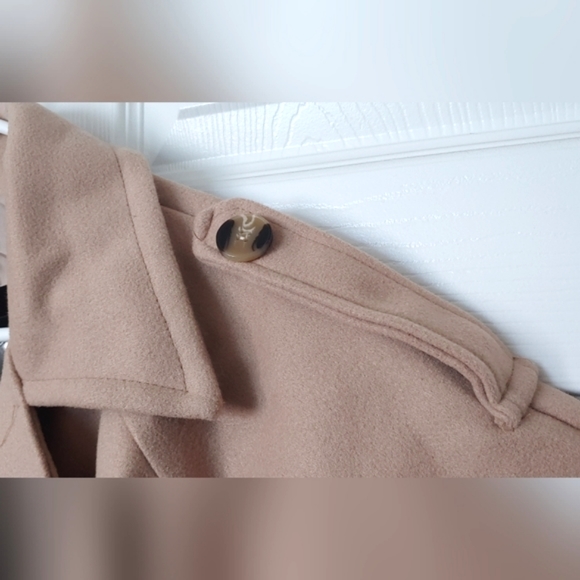 BOOHOO PLUS Wool Look Trench Coat - Picture 4 of 7